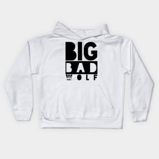 BIG BAD WOLF (Black) Kids Hoodie